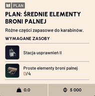 BLUEPRINT PLAN ŚREDNIE ELEMENTY BRONI PALNEJ MEDIUM GUN PARTS ARC RAIDERS