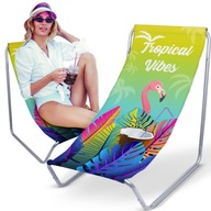 LEŻAK PLAŻOWY SKŁADANY LEKKI PRZENOŚNY KRZESŁO TURYSTYCZNE OGRODOWY + TORBA