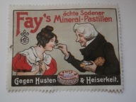 Fay - pastylki na kaszel - zalepka reklamowa