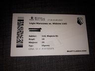 Bilet Legia Warszawa - Widzew Łódź 3.9.2023