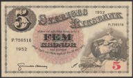 Szwecja 5 koron 1952 - P,7