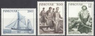 Wyspy Owcze Mi. 103-105 czyste ** - statek, rybołóstwo