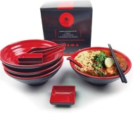 ZESTAW MISKI DO RAMENU PAŁECZKI ŁYŻKI MISECZKI NA SOS PREZENT NIEGO NIEJ