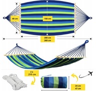 Hamak z drążkiem Tutumi wielokolorowy 230 kg 295 x 150