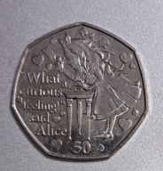 Wyspa Man 50 pensów 2021r. Alicja w Krainie Czarów - Alicja