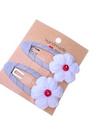 Spinki spineczki do włosów szydełkowe kwiatki handmade 2 szt.