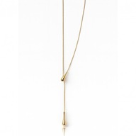 NASZYJNIK DŁUGI STAL SZLACHETNA POZŁACANA 14K ZŁOTEM, KROPLA