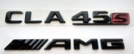 CLA45s AMG Mercedes black glossy emblemat