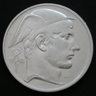 Belgia 50 franków 1948 - srebro