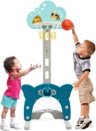 Zestaw Sportowy 4w1 dla Dzieci Kosz Piłka Nożna Golf Rzut Obręcze