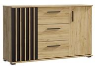 Komoda Montana 140 Dąb Craft z 2 Drzwiami i 3 Szufladami - Meble Nowoczesne