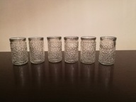 Szklanki vintage zestaw 6 sztuk literatki PRL (ząbkowice?)