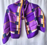 hand made szal apaszka vintage jedwab 29x117