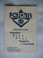 WARSZAWA FOTORIS APARATY PAPIERY PŁYTY FOTGR.przedw.PAPIEROWE EUTUI NA FOTO