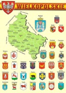 WOJEWÓDZTWO WIELKOPOLSKIE - MAPKA, HERBY