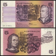 BNA - AUSTRALIA 5 Dolarów Dollars 1985 QAG # P44e t1 # VF/XF