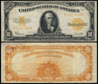 BNA - USA 10 Dolarów Dollars 1922 # F1173 # IN GOLD COIN # ŁADNY # VF+