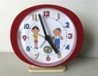 Kultowy BUDZIK z PRL : BOLEK i LOLEK Mera POLTIK Łódź : Bardzo Ładny Stan !