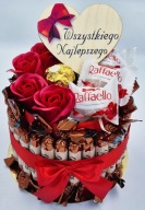 Tort Słodyczy Kosz Prezentowy Zestaw Słodyczy Prezent Urodziny DZIEŃ KOBIET