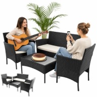 ZESTAW MEBLI OGRODOWYCH TECHNORATTAN 2 FOTELE SOFA STOLIK KOMPET NA BALKON