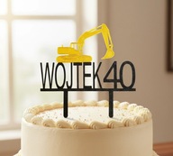topper na tort dekoracja urodziny personalizacja KOPARKA!!!
