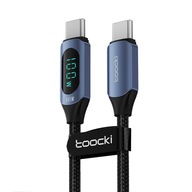 KABEL USB-C USB-C 100W PD LCD TOOCKI 2M SZYBKIE LADOWANIE QC4.0 DO LAPTOPÓW