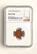 2 grosze 1939 NGC MS 62 RB