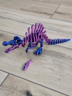 Figurka Szkielet Spinosaurus 30cm + rybka - Model Kolekcjonerski Druk3d