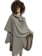 CAROL & Co PONCZO sweterkowe ciepłe WEŁNIANE DUŻE