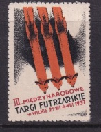 Wilno, Kresy, targi Futrzarskie 1937, reklama, rzadkie,