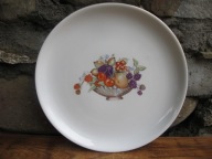 Porcelanowy Płaski Talerz Obiadowy_KAROLINA PRL