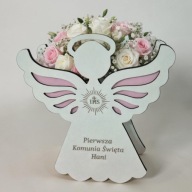Kielich, anioł komunijny XXL, prezent Komunia Święta, box, personalizacja