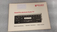 instrukcja obsługi radio BECKER Grand Prix 777 Mercedes W201 W124 książka