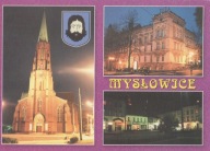 MYSŁOWICE - KOŚCIÓŁ SERCA PANA JEZUSA - RATUSZ - RYNEK - HERB