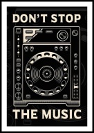 A2 OBRAZ PLAKAT MUZYCZNY MUZYKA DON'T STOP THE MUSIC