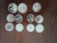 KPL 11 MONET KOLEKCJONERSKICH SREBRNYCH NBP 2004 ROK