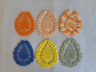 Jajko na szydełku zawieszka komplet 6 sztuk