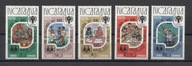 **80 Nicaragua 2080-2084b nadruk srebrny - OLIMPIADA 1980