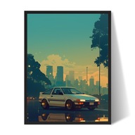 Toyota AE86 Trueno Plakat/Obraz w Ramce 40x30cm Prezent dla faceta