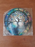 Akrylowy okrągły łapacz słońca Drzewo Życia witraż ozdoba dekoracja