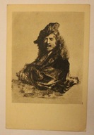 REMBRANDT 1606 - 1669 Portret własny, akwaforta. MUZEUM NARO. W POZNANIU