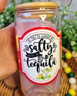 Kubek szklanka 500ml tequila drinki lemoniada słomka i pokrywka prezent