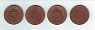 Niemcy 5 Pfennig 1978 D,F,G,J