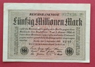 NIEMCY 50 MILIONÓW MAREK 1923 !!!