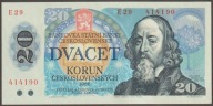 Czechosłowacja 20 koron 1988 - Komensky - stan bankowy UNC -