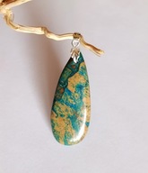 CIEKAWY wisiorek z JASPISU brekcjowego srebro 925