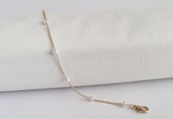 DELIKATNA BRANSOLETKA Z PEREŁKAMI