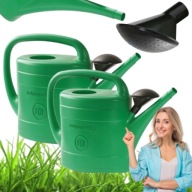 Zestaw 2x Konewka Ogrodowa Domowa Duża 10L z Sitkiem do Podlewania-Zielona