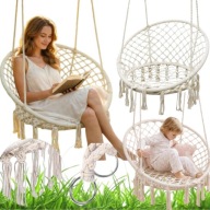 FOTEL WISZĄCY HUŚTAWKA OGRODOWA DUŻA BOCIANIE GNIAZDO-TARAS, BALKON, OGRÓD