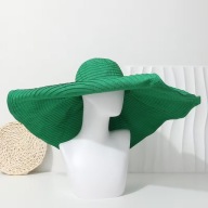 KAPELUSZ DAMSKI SLOMKOWY ODDYCHAJĄCY zielony SZEROKIE RONDO WAKACJE MODA